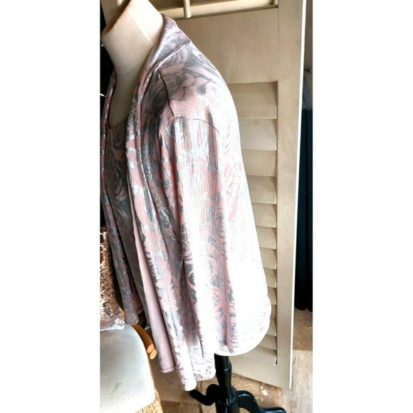 VTG Women's Duo Top size M Pink Silver Made in USA - Picture 4 of 7